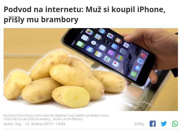 Článek z Blesk.cz