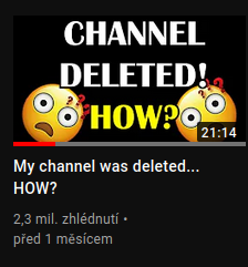 My channel was deleted