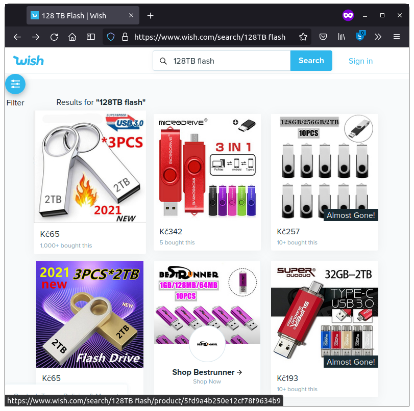 Falešný USB flash disk